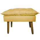 Conjunto Decorativo Poltrona Com Puff Opala Suede Amarelo - M