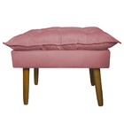 Conjunto Decorativo Poltrona Com Puff Opala Suede Rosa - Mont