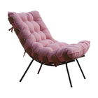 Conjunto Decorativo Poltrona E Puff Abel Base De Madeira Pret