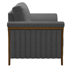 Conjunto Decorativo Poltrona E Sofá 222cm Market Linho Chumbo