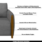 Conjunto Decorativo Poltrona E Sofá 223cm Maceió Linho Chumbo