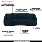 Conjunto Decorativo Sofá 240cm E Poltrona Clarke Com Puff Rou