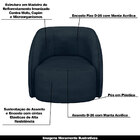 Conjunto Decorativo Sofá 288cm E Poltrona Clarke Com Puff Rou