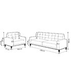 Conjunto Decorativo Sofá 3 Lugares E Poltrona Darcy Veludo Az