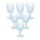 Conjunto Detaças De Vidro 360ml 6 Peças Madrid Azul Claro – C