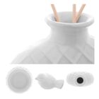 Conjunto Difusor Decorativo De Cerâmica Branco Passarinho 4 P