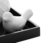 Conjunto Difusor Decorativo De Cerâmica Branco Passarinho 4 P