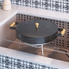 Conjunto Disco Esmaltado Com Alça Tampa E Talheres Qualinox