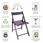 Conjunto Dobrável De Madeira Linha Classic Composto Por Mesa