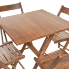 Conjunto Dobrável De Madeira Linha Classic Composto Por Mesa