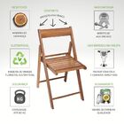 Conjunto Dobrável De Madeira Linha Gourmet Mesa Tampo Ripado