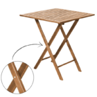 Conjunto Dobrável De Madeira Linha Gourmet Mesa Tampo Ripado