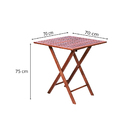 Conjunto Dobrável De Madeira Linha Gourmet Mesa Tampo Ripado