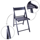 Conjunto Dobrável De Madeira Linha Gourmet Mesa Tampo Ripado