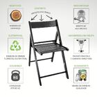 Conjunto Dobrável De Madeira Linha Gourmet Mesa Tampo Ripado