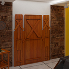 Conjunto Dobrável De Parede Para Churrasco 2m 2 Bancos Madeir