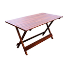 Conjunto Dobrável Mesa 1,5m 6 Cadeiras Madeira Maciça Eucalip