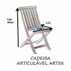 Conjunto Dobrável Mesa E 4 Cadeiras Cas Abao Madeira