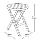 Conjunto Dobrável Mesa Redonda Cadeira Plástica Baru Rimax