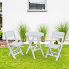 Conjunto Dobrável Mesa Redonda Cadeira Plástica Baru Rimax