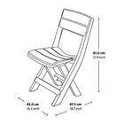 Conjunto Dobrável Mesa Redonda Cadeira Plástica Baru Rimax