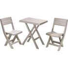 Conjunto Dobrável Mesa Retangular Cadeira Plástica Baru Rimax