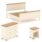 Conjunto Dormitório 1 Cama Queen 1 Mesa De Cabeceira 1 Cômoda