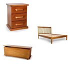 Conjunto Dormitório Cama Napoli 140 + 2 Mesa De Cabeceira Sli