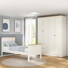 Conjunto Dormitório Cama Solteiro 1 Guarda-roupa 4 Portas Ana