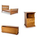 Conjunto Dormitório Casal Com Cama, 2 Mesas De Cabeceira Slim