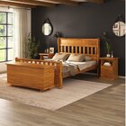 Conjunto Dormitório Casal Com Cama, 2 Mesas De Cabeceira Slim