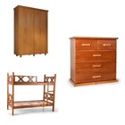 Conjunto Dormitório Solteiro Com Beliche X, Cômoda E Guarda-r