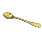 Conjunto Dourado De Colheres De Café 12 Peças