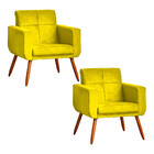 Conjunto Duas Poltronas Decorativas Aline D Less