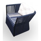 Conjunto Em Corda Náutica Quadrado - 1 Sofá 2l + 2 Poltronas