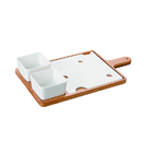 Conjunto Em Porcelana Para Queijos 37cm 4pçs