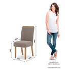 Conjunto Érika Mesa 160cm Canto Arredondado Com Vidro 6 Cadei