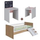 Conjunto Escolinha Infantil Com Cama Montessoriana Aveiro Oak