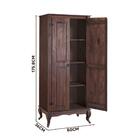 Conjunto Escritório 02 Armários Rústicos Madeira Maciça Marro