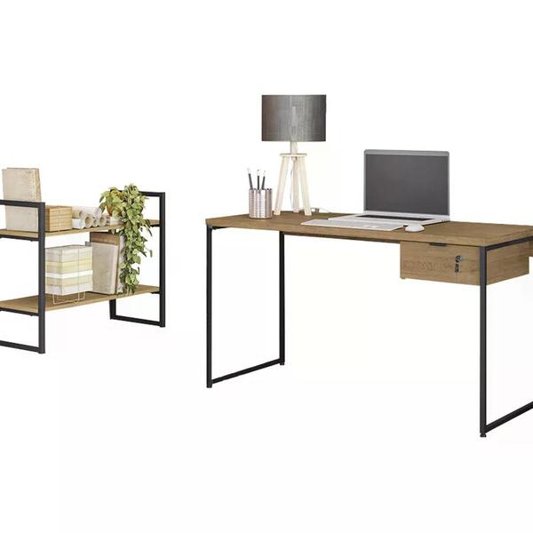 Conjunto Escritorio 03 Pecas Industrial Crome 09 Kappesberg