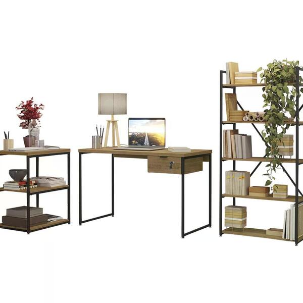 Conjunto Escritorio 04 Pecas Industrial Crome 15 Kappesberg