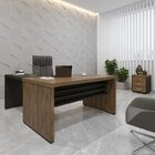 Conjunto Escritório 2 Peças 1 Mesa Em L Tamburato 160cm 1 Gav