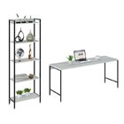 Conjunto Escritório 2 Peças Mesa Diretor Industrial 180cm E E