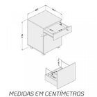 Conjunto Escritório 3 Peças Com 1 Mesa, 1 Gaveteiro E 1 Estan