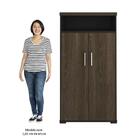 Conjunto Escritório 3 Peças Mesa 158cm Corp A06 Charuto/preto