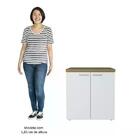 Conjunto Escritório 3 Peças Mesa Em L Golden A06 Olmo/branco