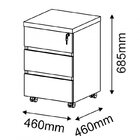 Conjunto Escritório 6 Peças Com 2 Mesas 2 Arquivos 1 Módulo C