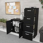 Conjunto Escritório Armário Baixo E Gaveteiro Arquivo Com Fec