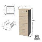 Conjunto Escritório Armário Baixo E Gaveteiro Arquivo Com Fec