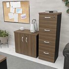 Conjunto Escritório Armário Baixo E Gaveteiro Arquivo Com Fec